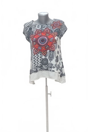 Damen -T-ShirtDesigualohne Aufdruck,farbemehrfarbig,größeM
