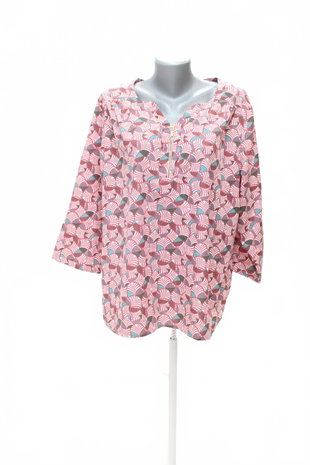 Damen -T-ShirtBlancheporteohne Aufdruck,farbegemustert,größeXL