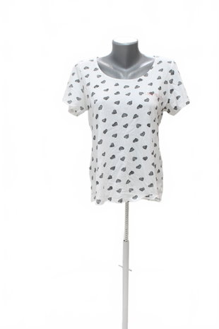 Damen -T-ShirtCamaieumit Aufdruck,farbeweiss,größeM