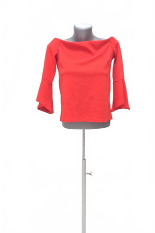 Damen -T-ShirtH&Mohne Aufdruck,farberot,größeS