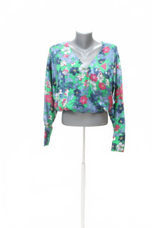 Damen -T-ShirtStradivariusohne Aufdruck,farbegeblümt,größeS