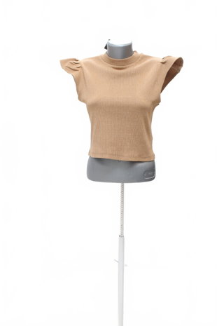 Damen -T-ShirtTrendyolohne Aufdruck,farbebraun,größeL