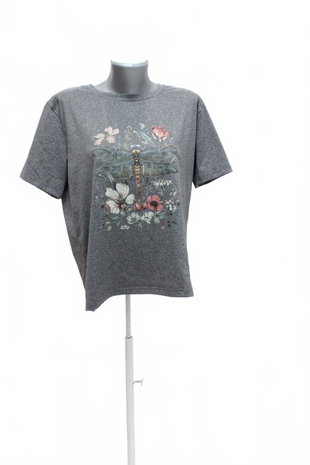 Damen -T-ShirtGenesismit Aufdruck,farbegrau,größeXL