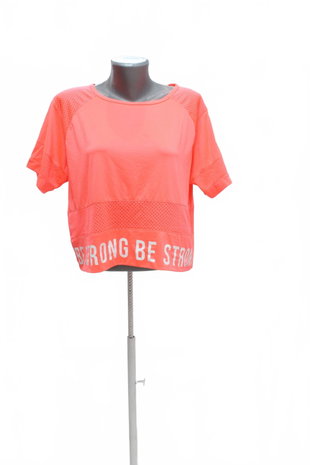 Damen -T-ShirtGenesismit Aufdruck,farbeorange,größeM