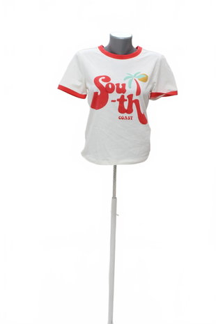 Damen -T-ShirtReservedmit Aufdruck,farbeweiss,größeL