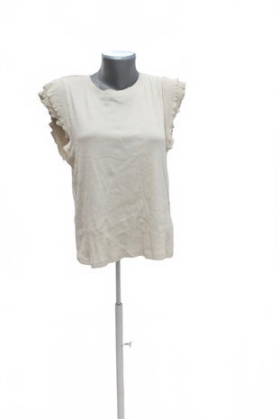 Damen -T-ShirtPage Oneohne Aufdruck,farbebeige,größeXL
