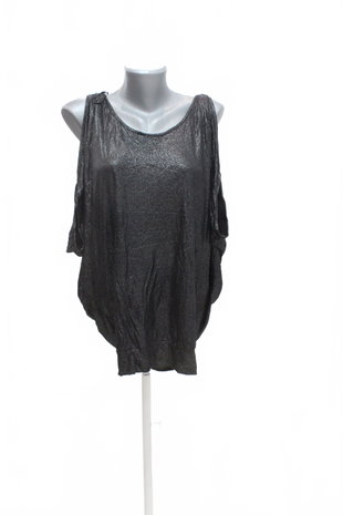 Damen -T-ShirtF&Fohne Aufdruck,farbeschwarz,größe42