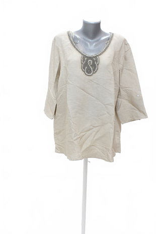 Damen -T-ShirtCandaohne Aufdruck,farbebeige,größe50