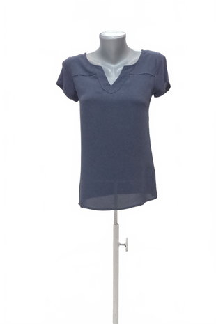 Damen -T-ShirtCamaieuohne Aufdruck,farbegrau,größeXS