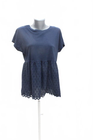 Damen -T-ShirtTchiboohne Aufdruck,farbeblau,größe36