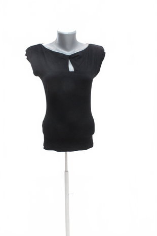 Damen -T-ShirtInfiniteohne Aufdruck,farbeschwarz,größeS