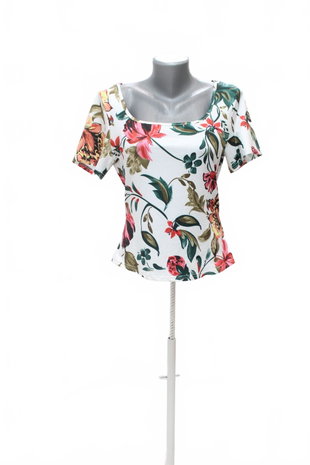 Damen -T-ShirtGenesisohne Aufdruck,farbegeblümt,größeL