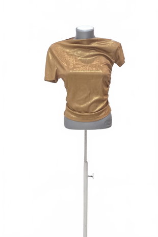 Damen -T-ShirtSheinohne Aufdruck,farbegold,größe38