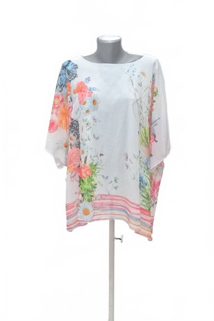 Damen -T-ShirtGenesisohne Aufdruck,farbegeblümt,größeL
