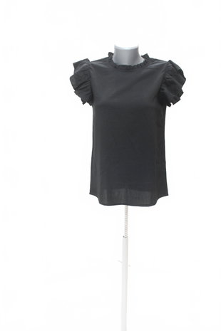 Damen -T-ShirtSheinohne Aufdruck,farbeschwarz,größe34