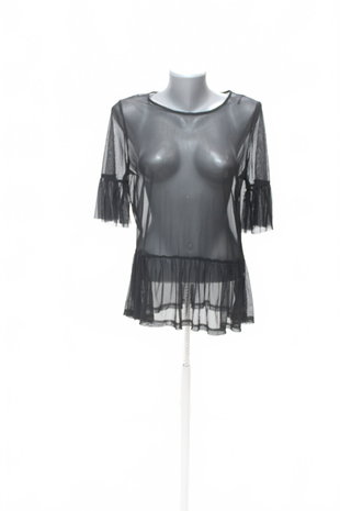 Damen -T-ShirtF&Fohne Aufdruck,farbeschwarz,größe44