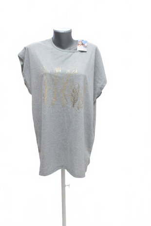 Damen -T-ShirtGenesismit Aufdruck,farbegrau,größeM