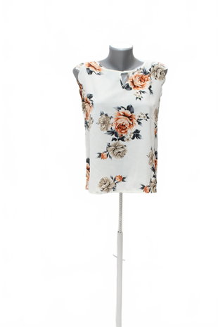 Damen -T-ShirtSheinohne Aufdruck,farbegeblümt,größe38