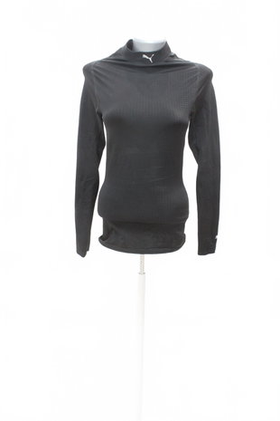 Damen -T-ShirtPumaohne Aufdruck,farbeschwarz,größeM