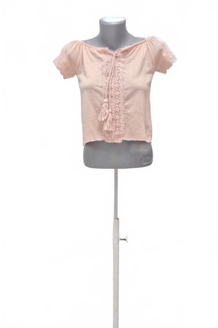 Damen -T-ShirtAmisuohne Aufdruck,farberute,größeXS