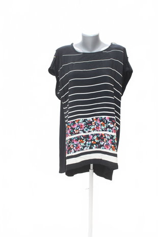 Damen -T-ShirtF&Fmit Aufdruck,farbeschwarz,größe46