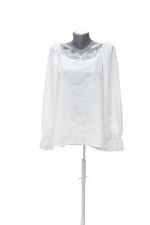 Damen -T-ShirtSheinohne Aufdruck,farbeweiss,größe2XL