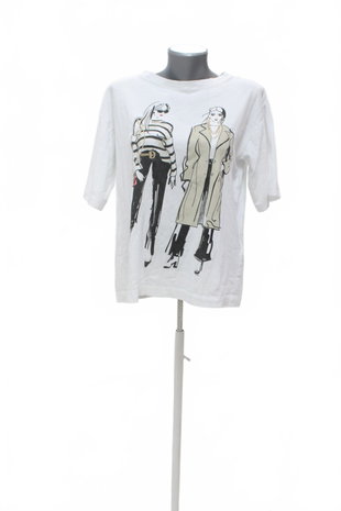 Damen -T-ShirtGenesismit Aufdruck,farbeweiss,größeM