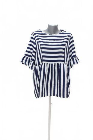Damen -T-ShirtSheinohne Aufdruck,farbegestreift,größeXL