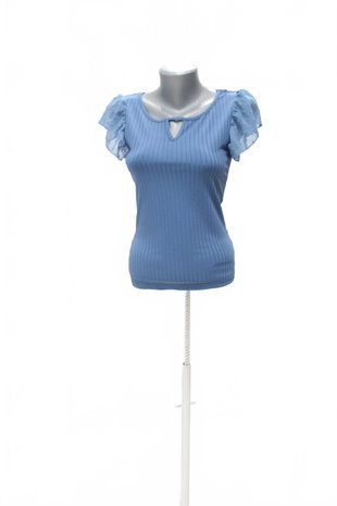 Damen -T-ShirtSheinohne Aufdruck,farbeblau,größe36