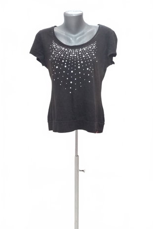 Damen -T-ShirtGenesisohne Aufdruck,farbeschwarz,größe2XL