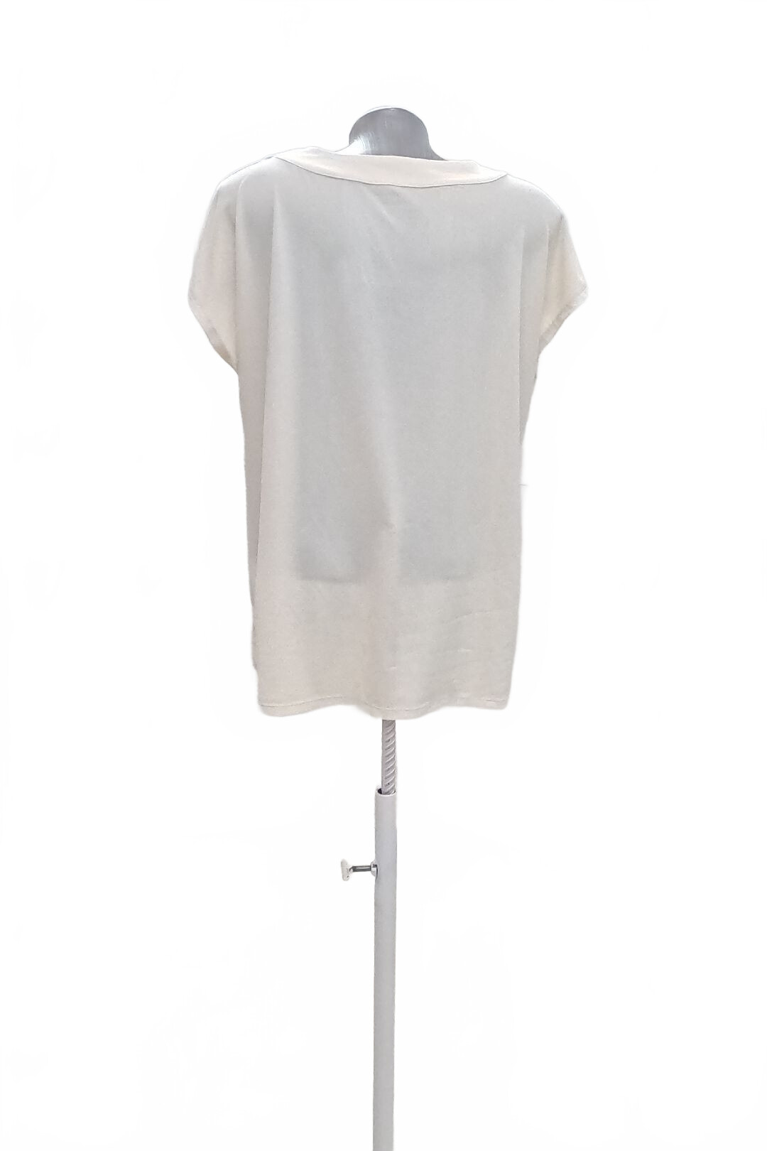 Damen -T-ShirtCamaieuohne Aufdruck,farbeweiss,größeXL