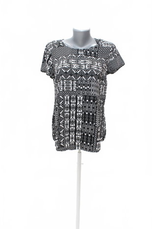Damen -T-ShirtPapayaohne Aufdruck,farbegemustert,größe38