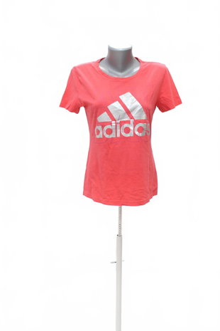 Damen -T-ShirtAdidasmit Aufdruck,farberute,größeM