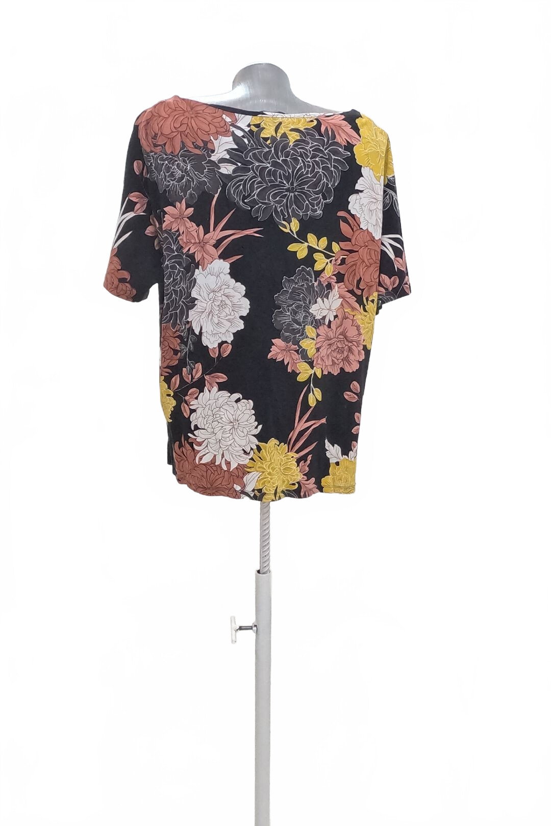 Damen -T-ShirtLindexohne Aufdruck,farbegeblümt,größeL