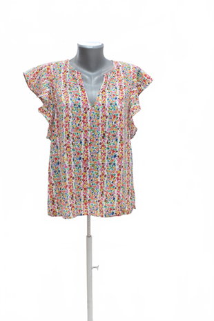 Damen -T-ShirtGenesisohne Aufdruck,farbegeblümt,größeM