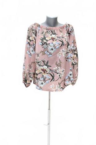 Damen -T-ShirtSheinohne Aufdruck,farbegeblümt,größeM