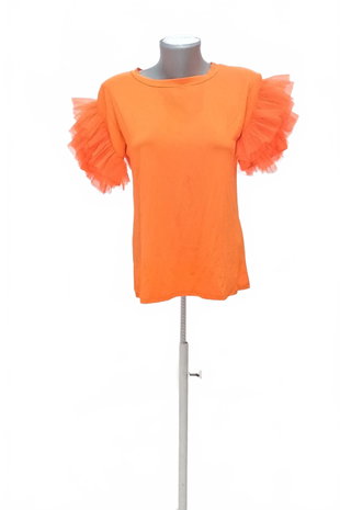 Damen -T-ShirtGenesisohne Aufdruck,farbeorange,größeM