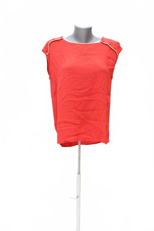 Damen -T-ShirtCamaieuohne Aufdruck,farberot,größeM
