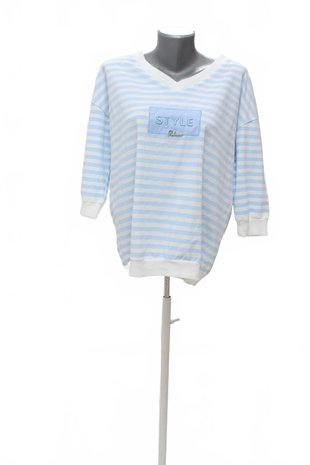 Damen -T-ShirtGenesisohne Aufdruck,farbegestreift,größeL