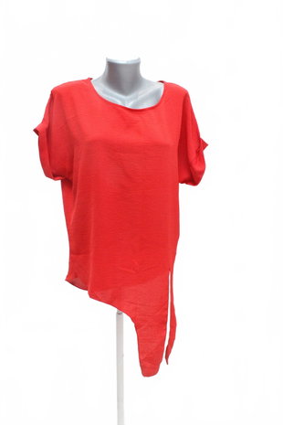 Damen -T-ShirtNew Collectionohne Aufdruck,farberot,größeL