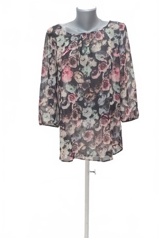 Damen -T-ShirtH&Mohne Aufdruck,farbegeblümt,größe40