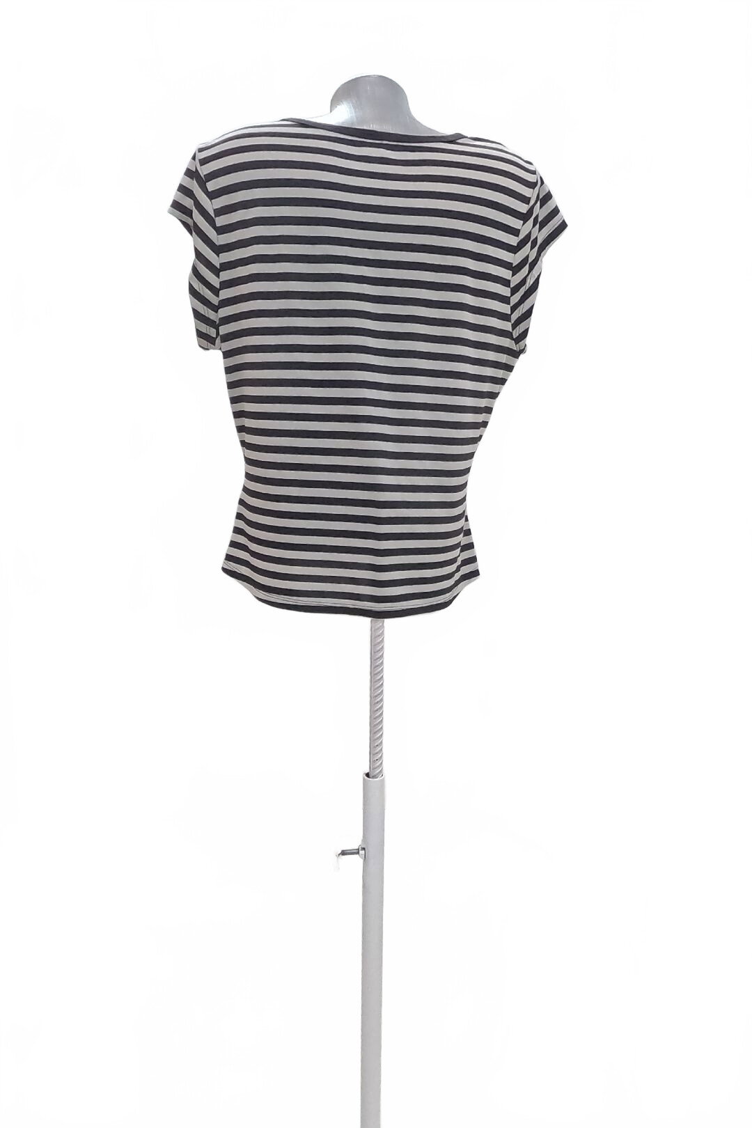 Damen -T-ShirtSheinohne Aufdruck,farbegestreift,größe2XL