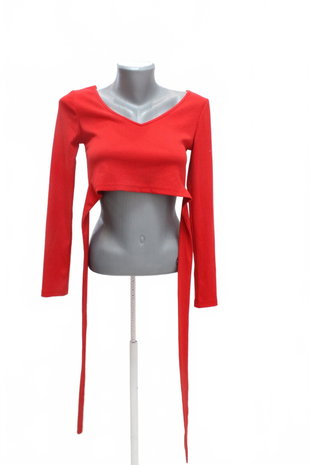 Damen -T-ShirtSheinohne Aufdruck,farberot,größe34