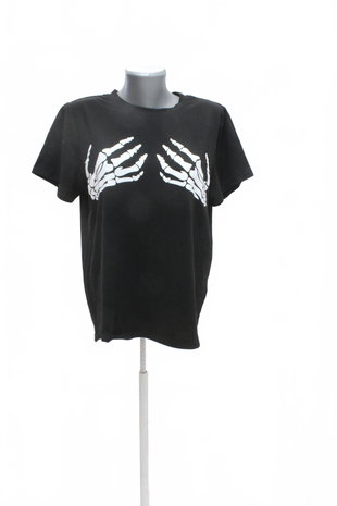 Damen -T-ShirtGenesismit Aufdruck,farbeschwarz,größeL