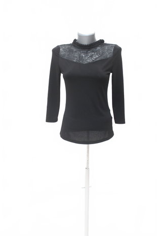 Damen -T-ShirtCamaieuohne Aufdruck,farbeschwarz,größeS