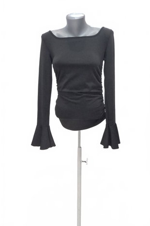 Damen -T-ShirtSheinohne Aufdruck,farbeschwarz,größe34