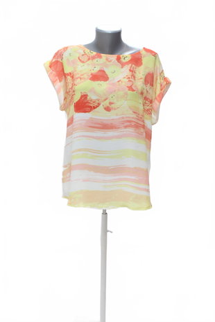 Damen -T-ShirtEsmaraohne Aufdruck,farbemehrfarbig,größe40