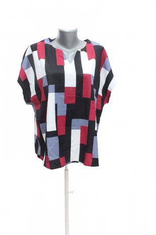 Damen -T-ShirtSheinohne Aufdruck,farbegemustert,größeXL