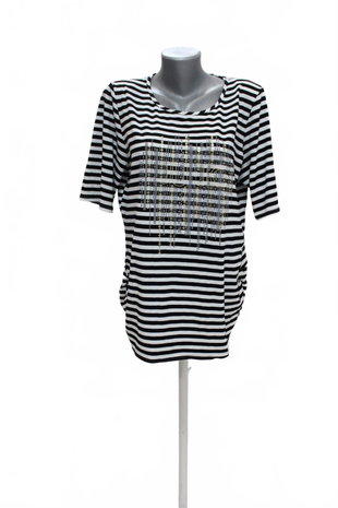 Damen -T-ShirtGenesismit Aufdruck,farbegestreift,größe2XL