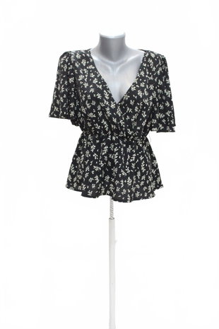 Damen -T-ShirtSheinohne Aufdruck,farbegeblümt,größeM